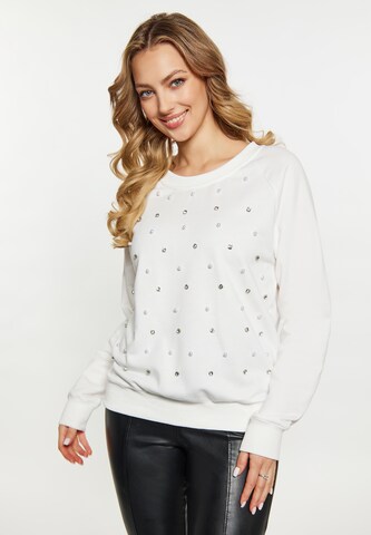 Sweat-shirt faina en blanc : devant