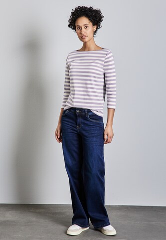 STREET ONE Gestreiftes Shirt in Lila