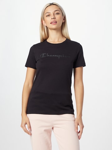 Champion Authentic Athletic Apparel T-Shirt in Schwarz: predná strana