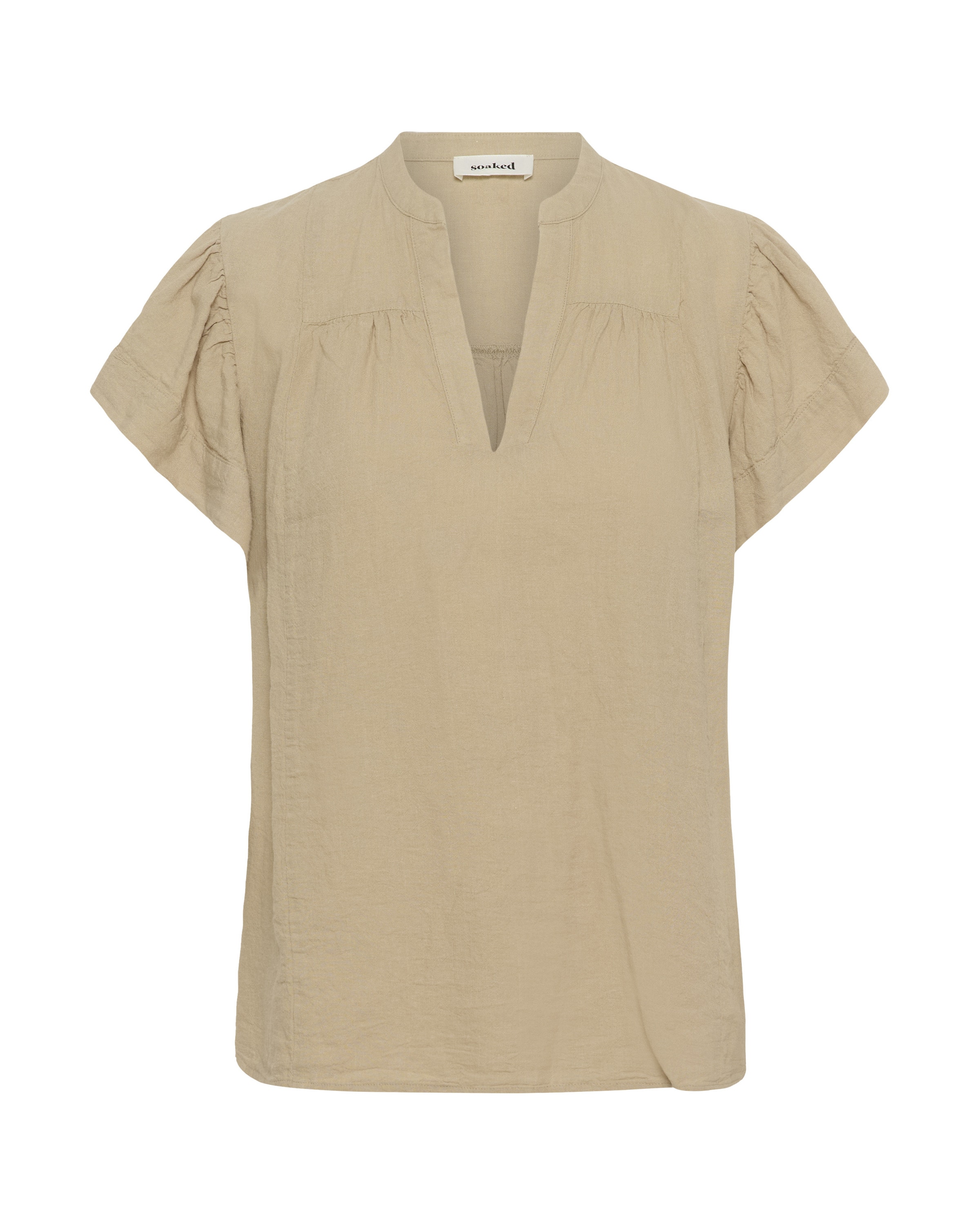 SOAKED IN LUXURY Bluse 'Aria ' in Beige: Vorderseite