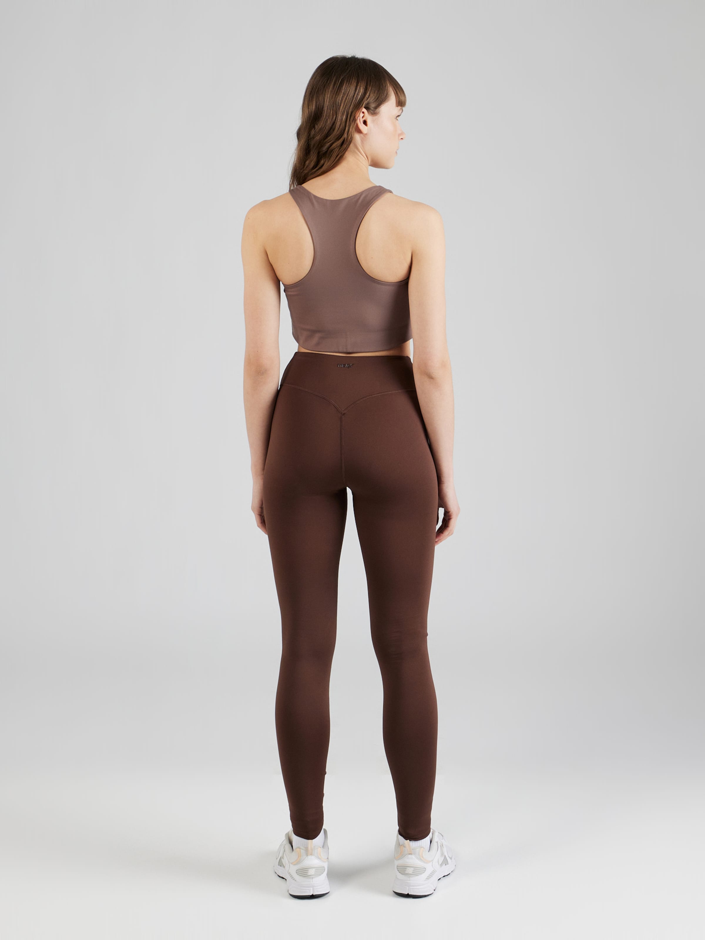 HKMX Skinny Workout Pants in Dark Brown ABOUT YOU