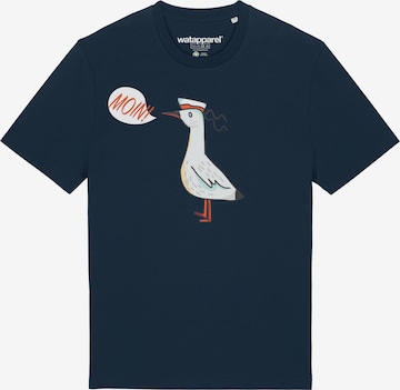T-Shirt Watapparel en bleu : devant