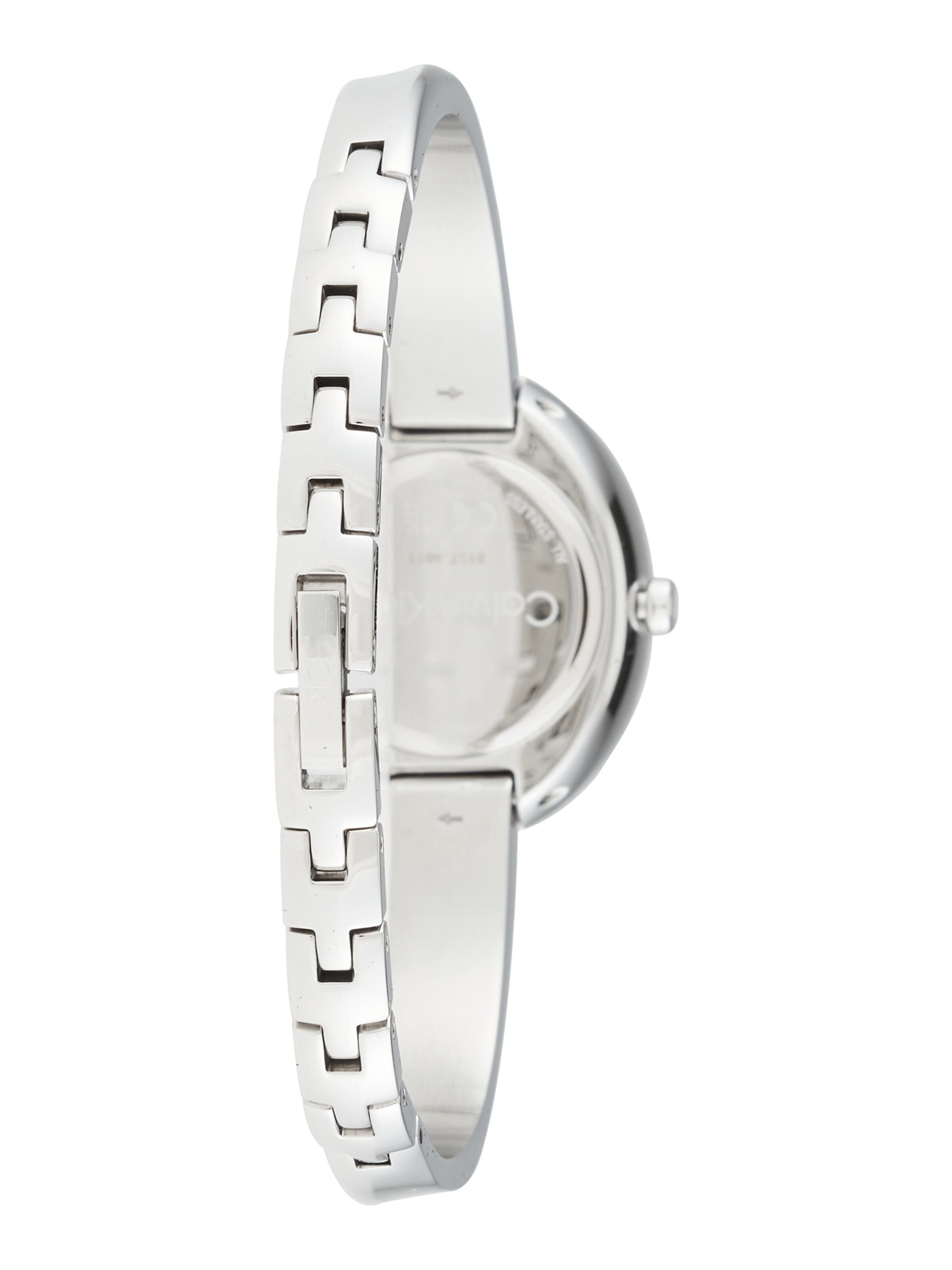 Calvin Klein Αναλογικό ρολόι 'TWISTED BEZEL' σε ασημί