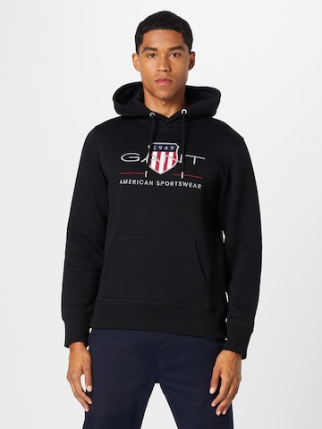 Sweat-shirt GANT en noir : devant