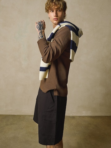 Wide Leg Pantalon cargo Bershka en noir