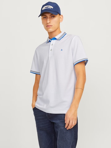 JACK & JONES Poloshirt 'JJEPAULOS' in Weiß: Vorderseite