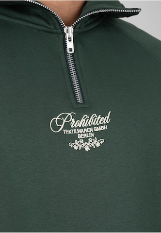 Prohibited - Sweatshirt 'College Days' em verde