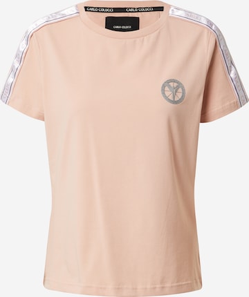 T-shirt Carlo Colucci en rose : devant