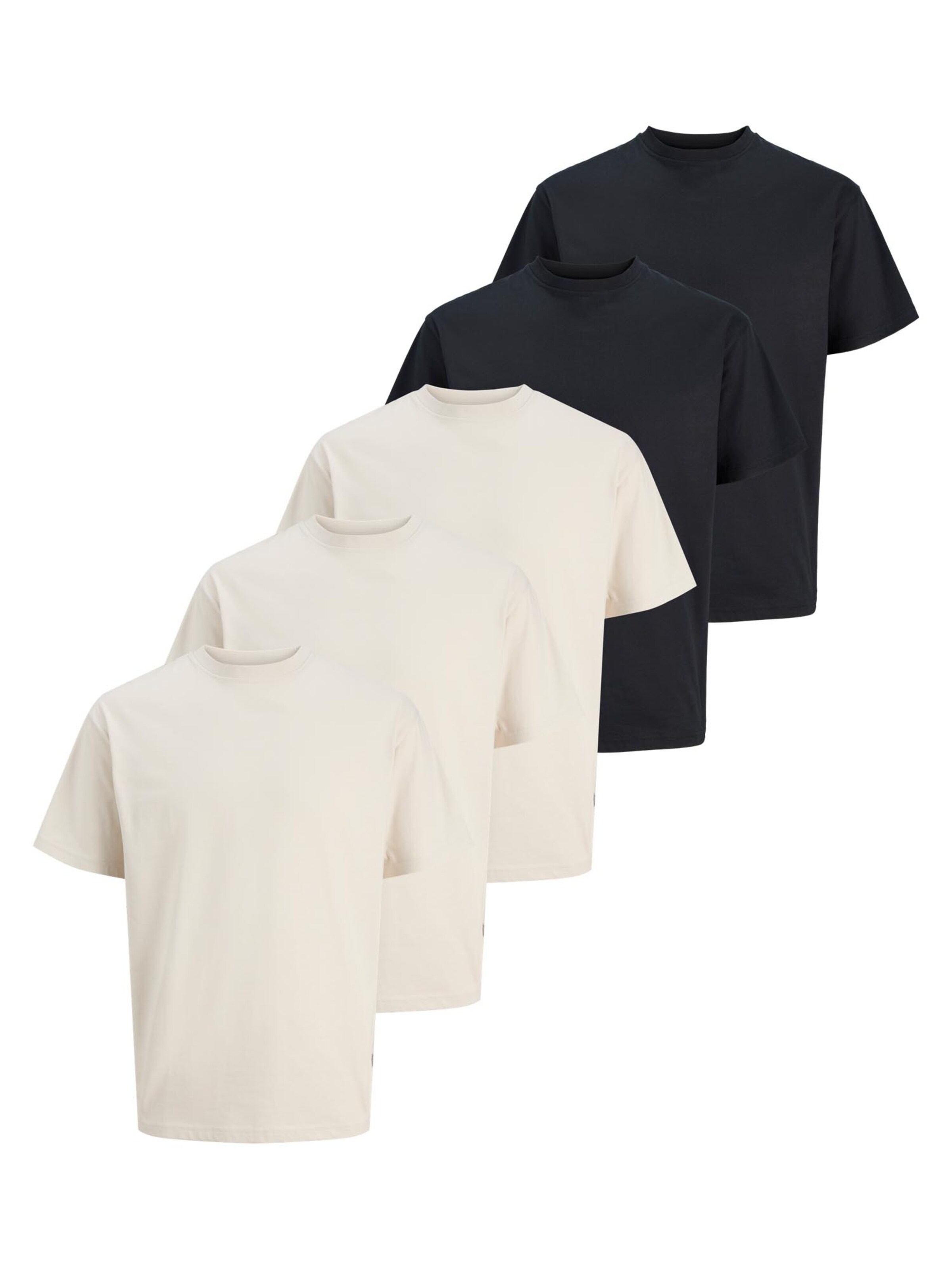 JACK & JONES Shirt 'Organic Relaxed' in S in Beige / Black, Item view