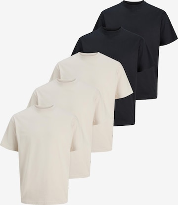 JACK & JONES Shirt 'Organic Relaxed' in Beige: front