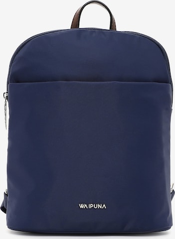 Waipuna Backpack ' Kanalana ' in Blue: front