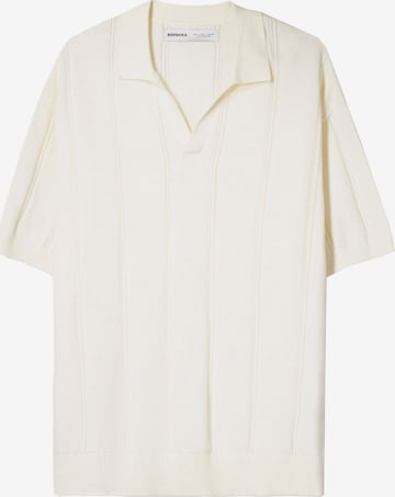 T-Shirt Bershka en blanc : devant