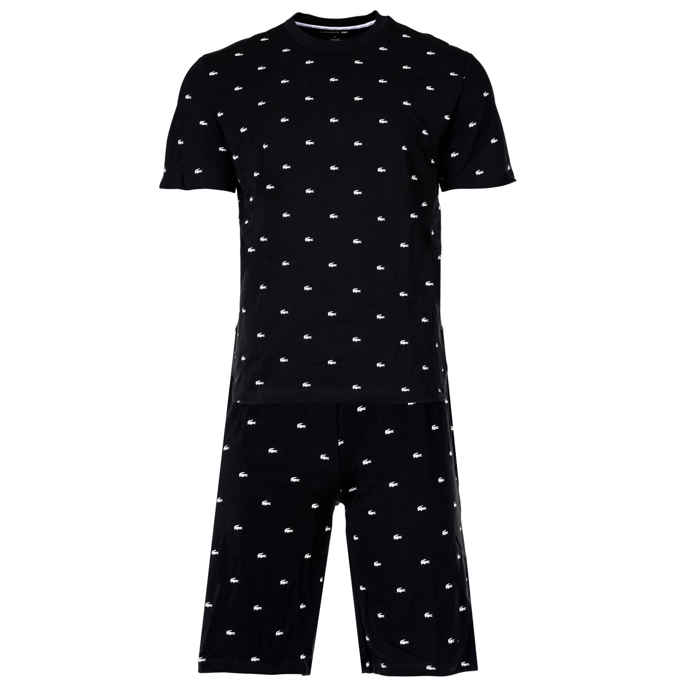 LACOSTE Pyjamas kort i sort: forside