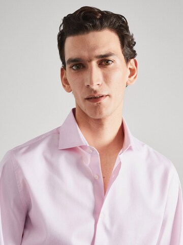 MANGO MAN Slim fit Zakelijk overhemd 'Lakecity' in Roze