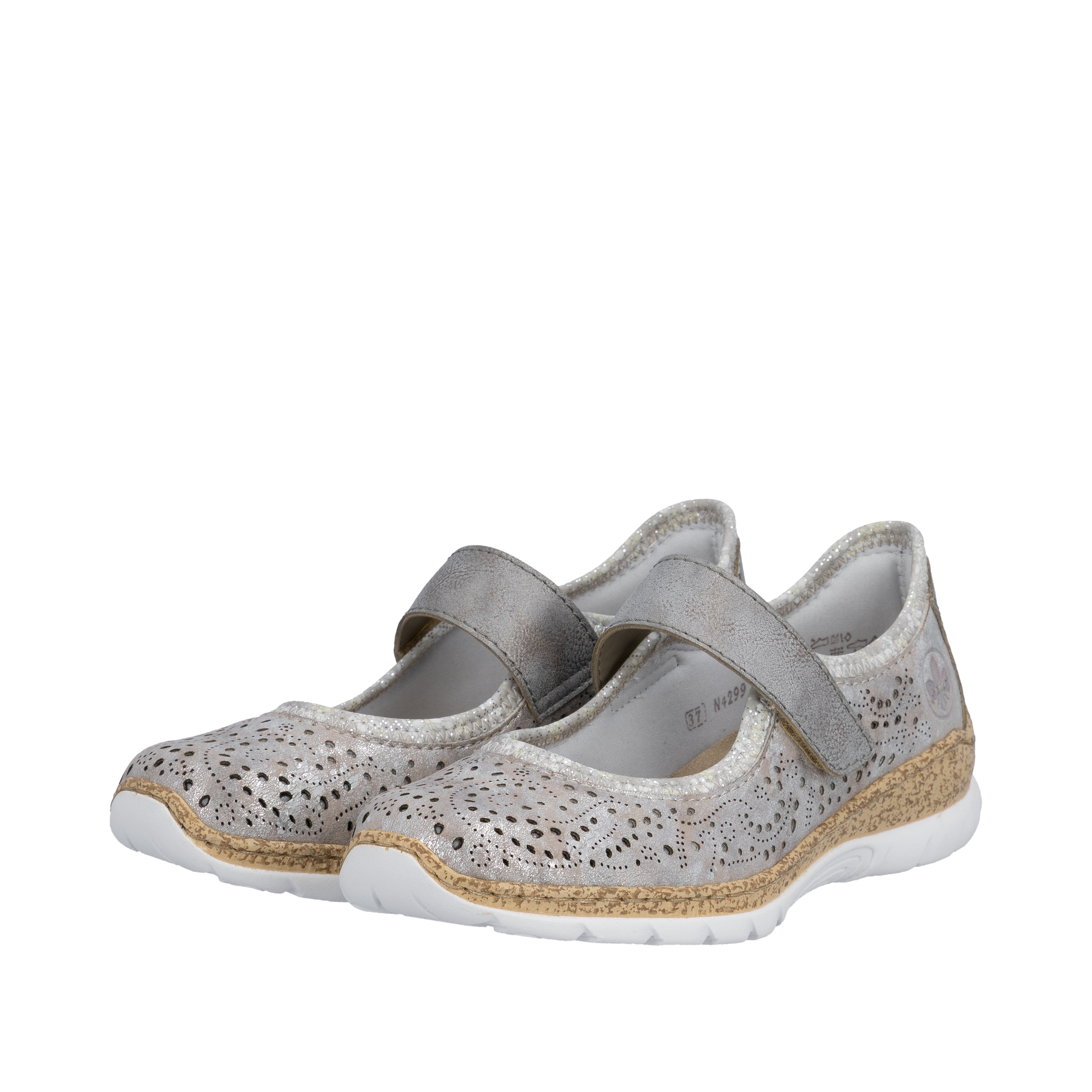 Chaussure basse Rieker en argent