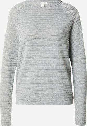 Pull-over QS en gris : devant