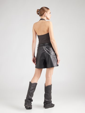 ONLY - Loosefit Calças com pregas 'ONLSaramy' em preto