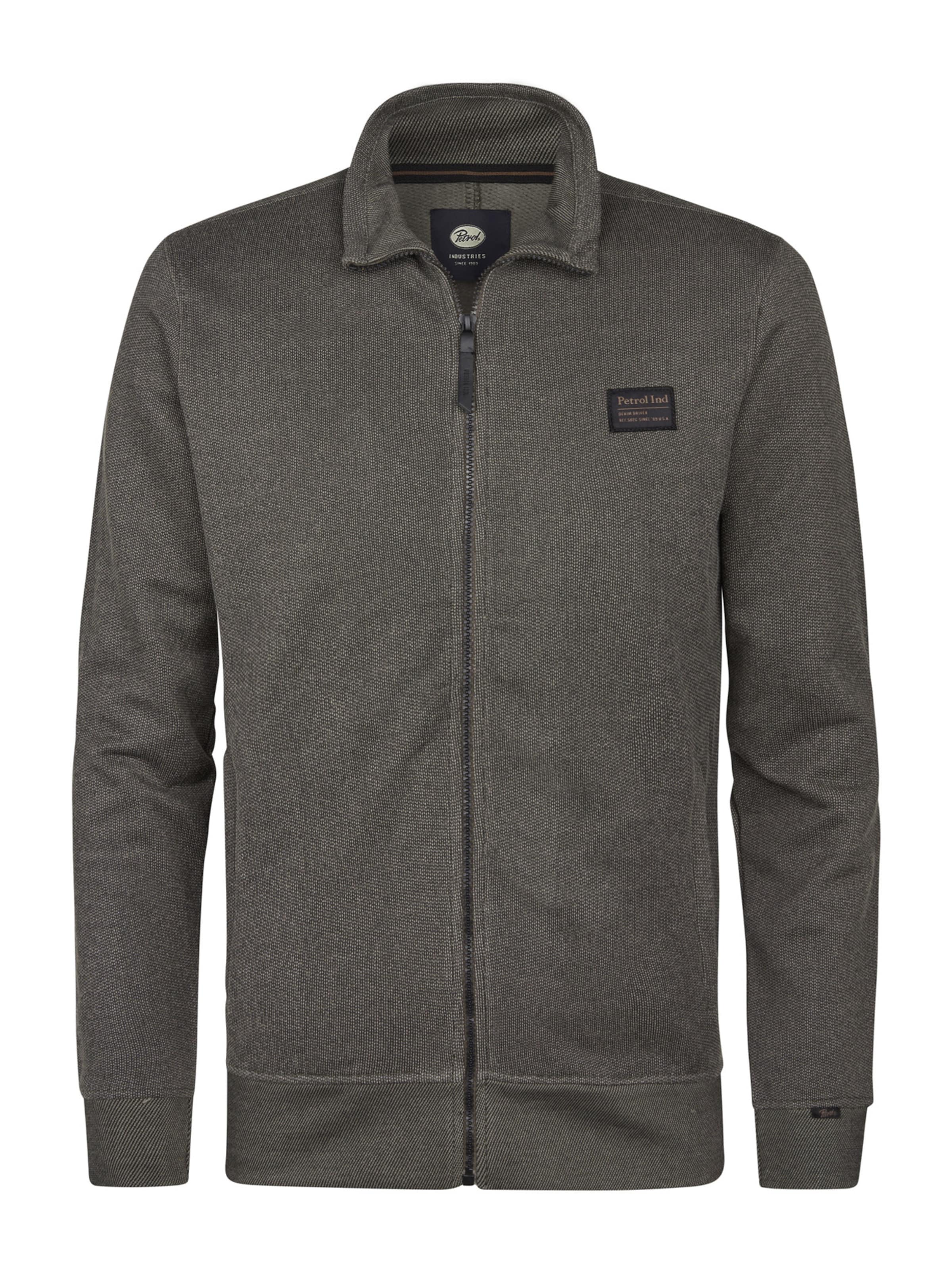 Petrol Industries Sweatjacke 'Spokane' in Grau: Vorderseite