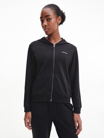 Calvin Klein Sweatjacke in Schwarz: Vorderseite