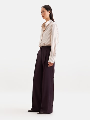 Wide Leg Pantalon à plis SEIDENSTICKER en rouge