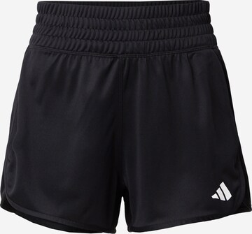 ADIDAS PERFORMANCE Regular Workout Pants 'Pacer Essentials High Rise' in Black: front