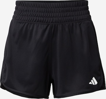 ADIDAS PERFORMANCE Regular Workout Pants 'Pacer Essentials High Rise' in Black: front