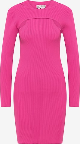 myMo ATHLSR Knitted dress in Pink: front