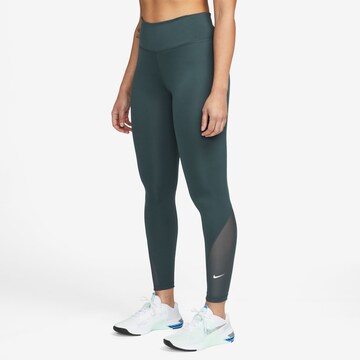 NIKE Skinny Workout Pants 'One' in Green: front
