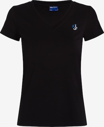 KARL LAGERFELD JEANSMajica - crna boja: prednji dio