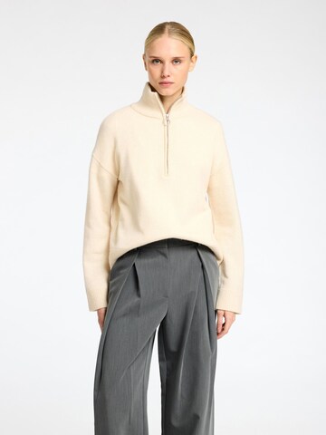 SELECTED FEMME Pullover i beige: forside