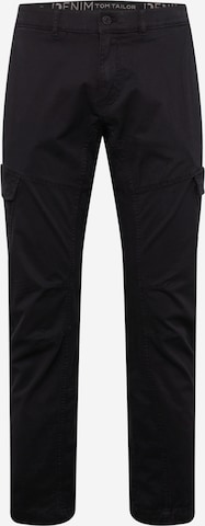 TOM TAILOR DENIM - Pantalón cargo en negro: frente