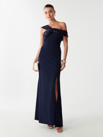 BWLDR Abendkleid 'Trisha' in Blau: Vorderseite