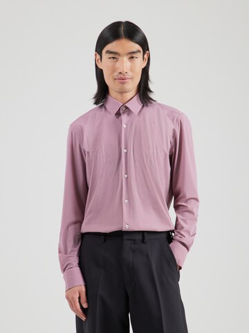 BOSS Slim fit Koszula 'P-HANK' w kolorze różowy: przód
