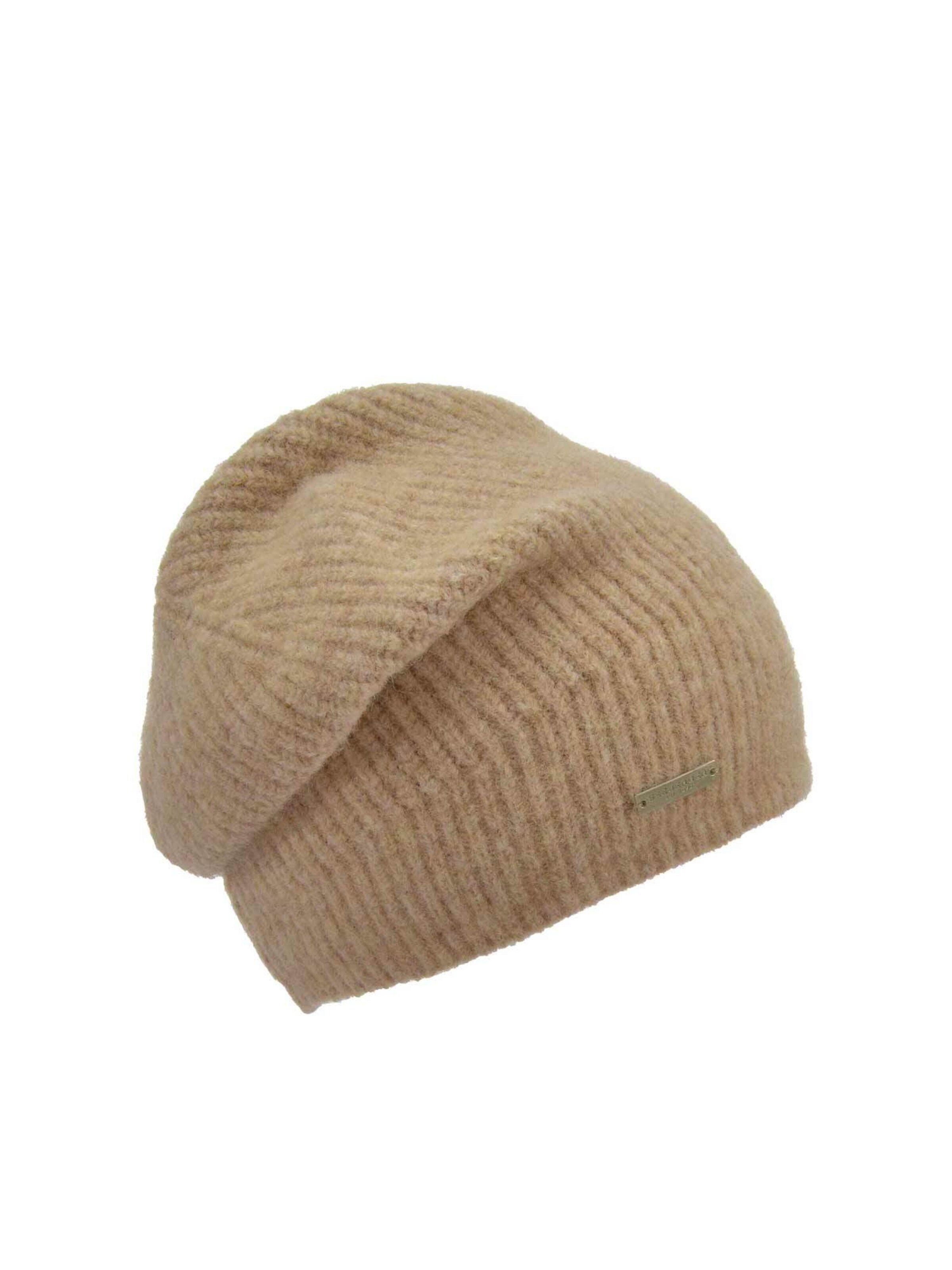 Seeberger Beanie 'Mütze' in Beige: front