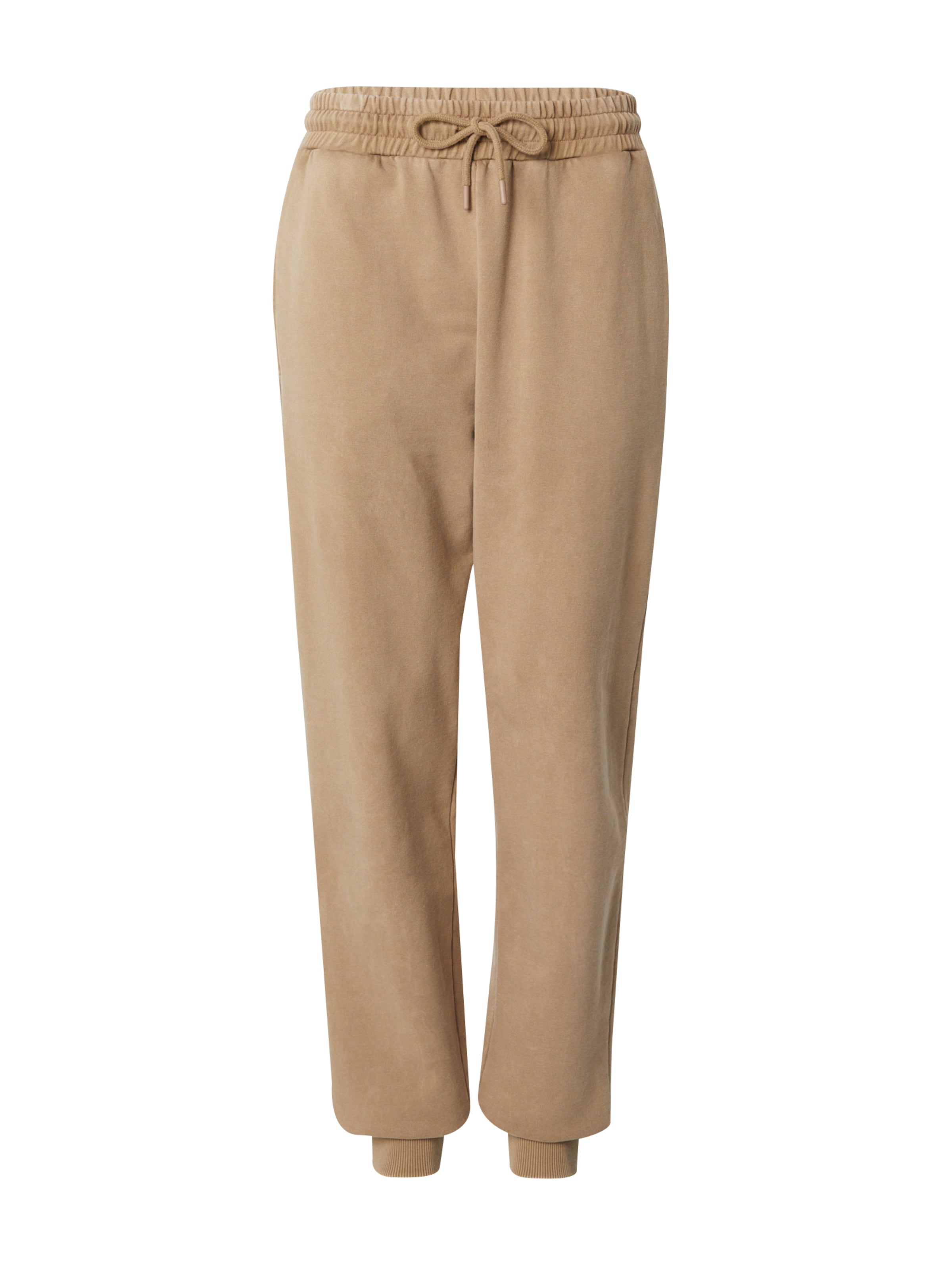 DAN FOX APPAREL Pants 'Essential' in Beige: front