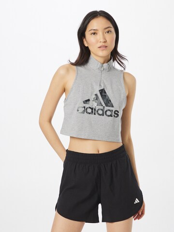 ADIDAS SPORTSWEAR Функционална тениска 'Graphic' в сиво: отпред