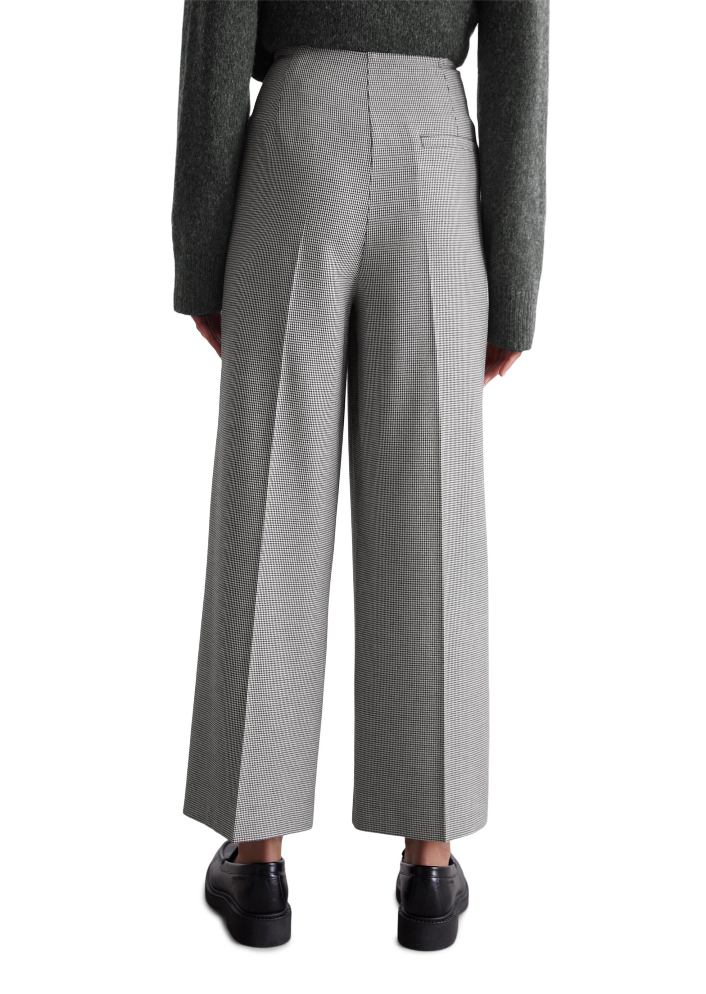 Marc O'PoloWide Leg/ Široke nogavice Hlače na crtu - siva boja