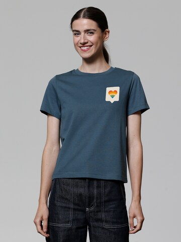 Watapparel T-Shirt 'Von Herzen' in Blau: Vorderseite