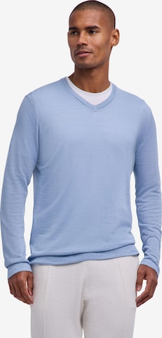 FALKE Pullover 'Silk Linen' in Blau: Vorderseite