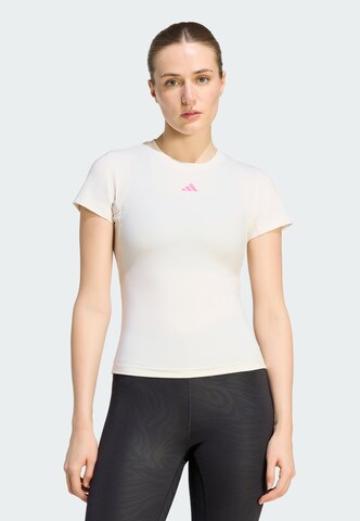 T-shirt fonctionnel 'Studio' ADIDAS PERFORMANCE en blanc : devant