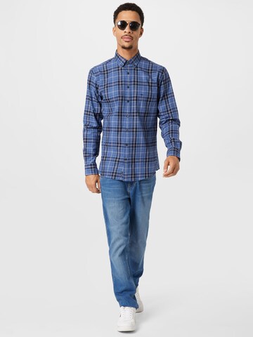 FYNCH-HATTON Comfort fit Button Up Shirt in Blue