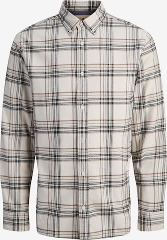 Jack & Jones Premium Button Up Shirt 'JPRBLUBarkley' in Grey: front