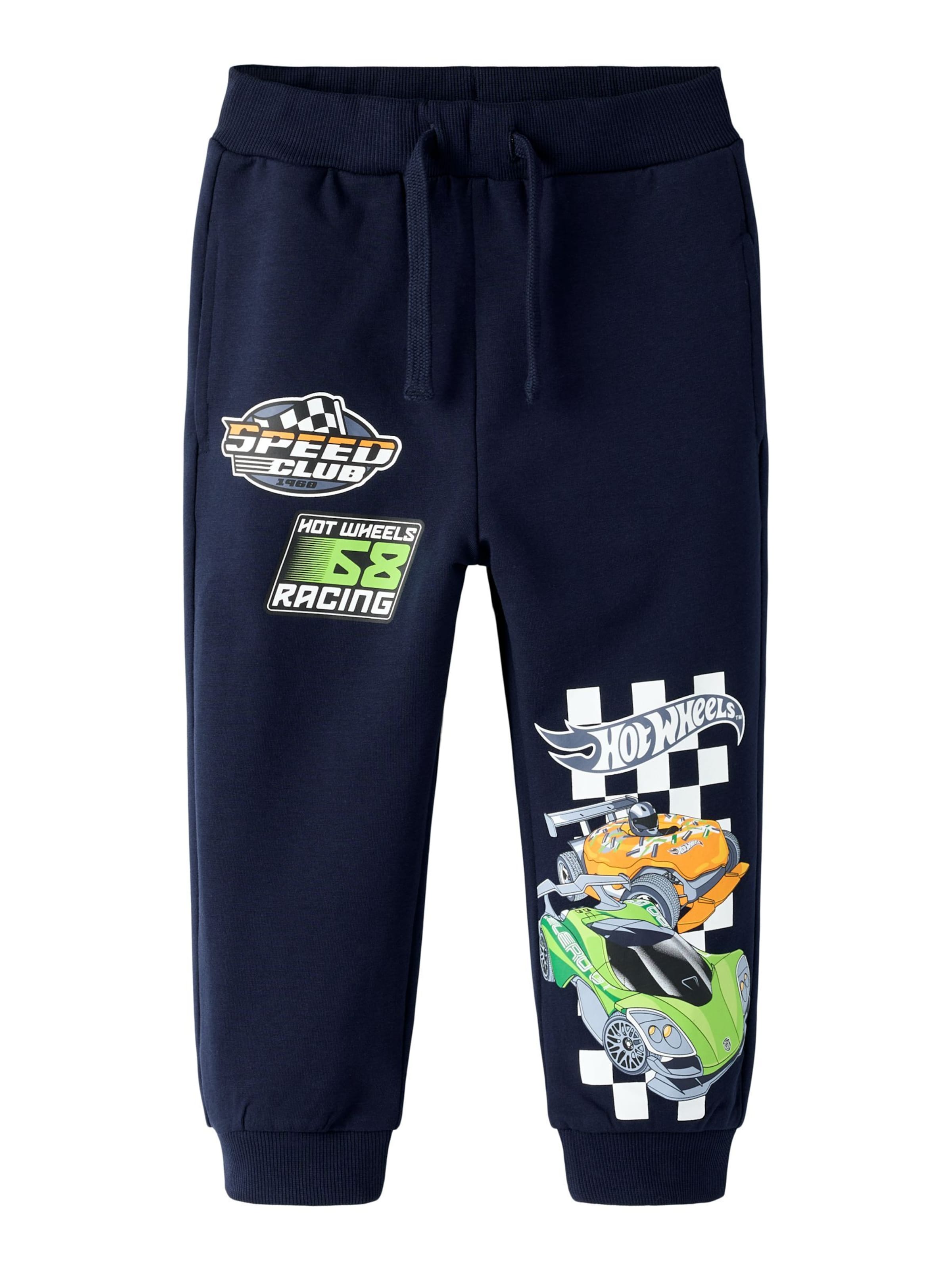Effilé Pantalon 'Hot Wheels' NAME IT en bleu : devant