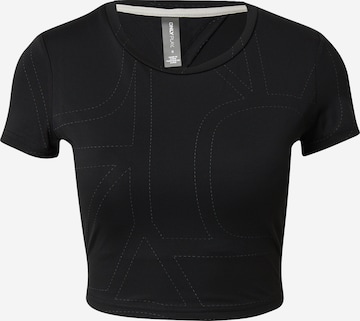 ONLY PLAY - Camiseta funcional 'CALZ' en negro: frente