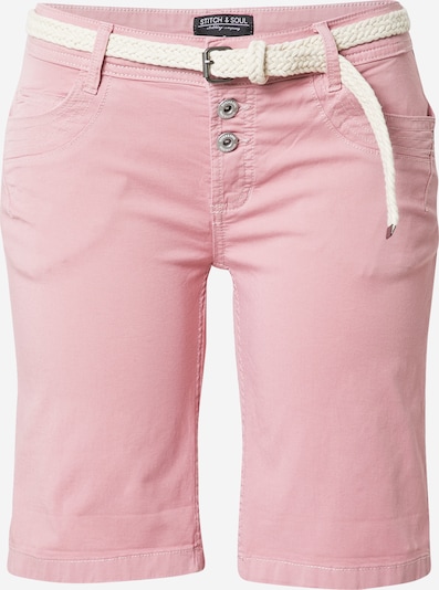 Stitch and Soul Pantalon en beige / rose clair, Vue avec produit