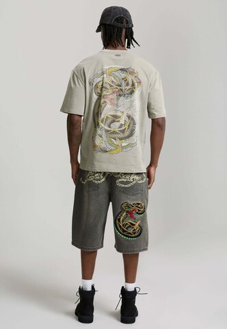 Ed Hardy Футболка 'Snake Charmer' в Зеленый: спереди