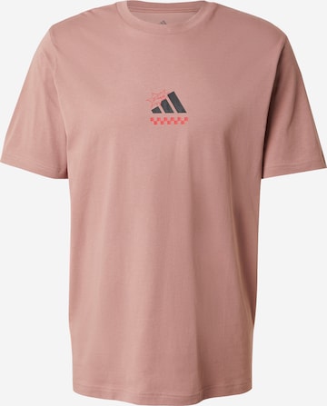 rožinė ADIDAS SPORTSWEAR Sportiniai marškinėliai 'LOUNGE PIZZA': priekis