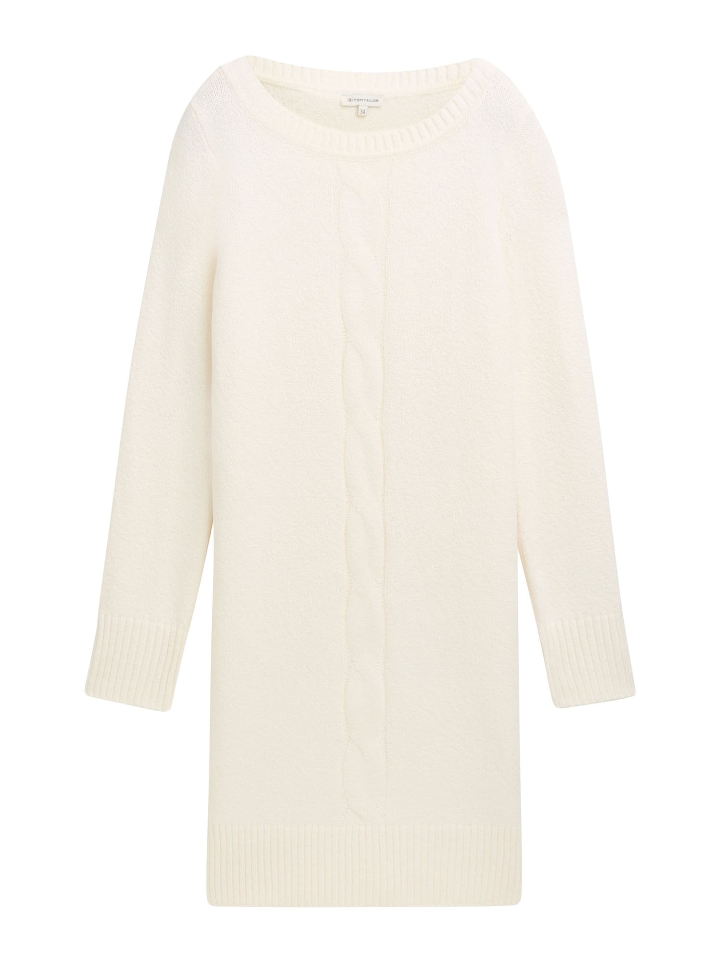 TOM TAILOR Knit dress in White: front
