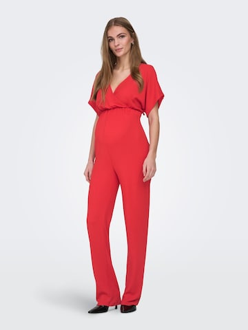 Only Maternity - Jumpsuit 'OLMPetris' en rojo