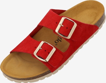 Palado Pantolette 'Palado Korfu Suede Premium Leather' in Rot: Vorderseite